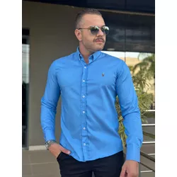 Camisa Manga Longa PRL Azul - 42083 - DROPA AQUI