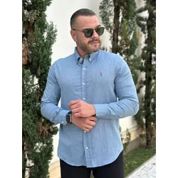 Camisa Manga Longa PRL Azul - 43038 - DROPA AQUI