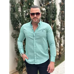 Camisa Manga Longa Armani Verde - 43051 - DROPA AQUI