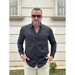 Camisa Manga Longa Armani Preto - 43057 - DROPA AQUI