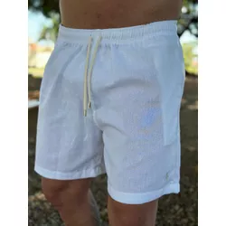Bermuda Linho Peruano PRL Branco - 5157 - DROPA AQUI