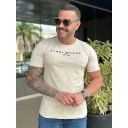 Camiseta TH Bege - A-5729 - LOJA VIPIX