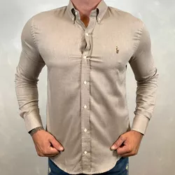 Camisa Manga Longa PRL Marrom⭐ - 40353 - DROPA AQUI