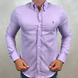 Camisa Manga Longa PRL Lilas ⭐ - 40365 - DROPA AQUI