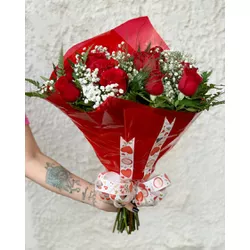 Buquê 12 Rosas Red - CAFECOMPAO I Cestas de Café da Manhâ Curitiba