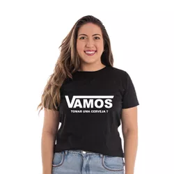 Camiseta Baby Look Vamos Tomar Uma Cerveja? - CAPITÃO PIRATA