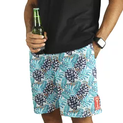Beermuda Azul Folhas - CAPITÃO PIRATA