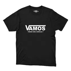 Camiseta Preta - Frases Vamos Tomar Uma. - CAPITÃO PIRATA
