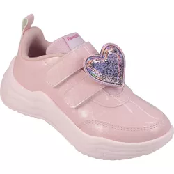 TÊNIS PAMPILI MOVE ROSA GLACE VERNIZ MENINA CORAÇÃ... - CARAMELADA KIDS