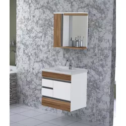KIT MODENA SUSPENSO 2 GAVETAS+GAVETÃO – 59,5cm - N... - Casa Fácil Materiais Para Construção