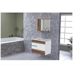 KIT MODENA SUSPENSO 2 GAVETAS+GAVETÃO – 79,5cm - N... - Casa Fácil Materiais Para Construção