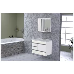 KIT MODENA SUSPENSO 2 GAVETAS+GAVETÃO – 79,5cm - P... - Casa Fácil Materiais Para Construção