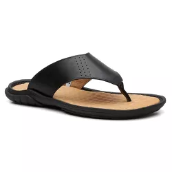 Chinelo Dedo Tamanho Grande Couro Preto - 053B Pre... - Centuria Calçados