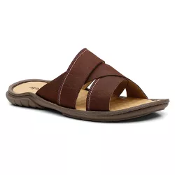 Chinelo Transpassado Tamanho Grande Couro Terracot... - Centuria Calçados