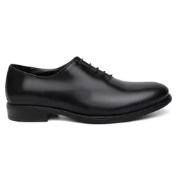 Sapato Social Oxford Inglaterra Couro Preto - 3088... - Centuria Calçados