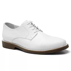 Sapato Social Derby Centuria em Couro Branco - 309... - Centuria Calçados