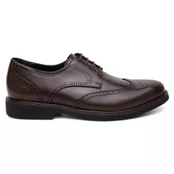 Sapato Social Brogue em Couro Café - 3095 Café - Centuria Calçados