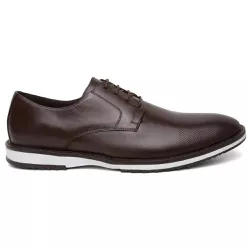 Sapato Masculino Macau Derby Couro Café - 4005 Caf... - Centuria Calçados