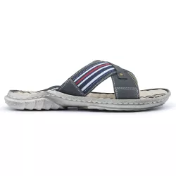 Chinelo Conforto Havai em Couro Jeans - 026 Jeans - Centuria Calçados