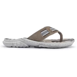 Chinelo Conforto Havai em Couro - 029 Taupe - Centuria Calçados