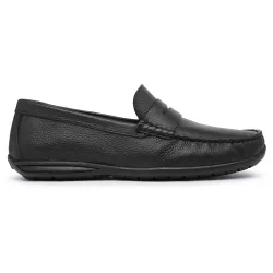 Mocassim Miami em Couro - 890 Preto - Centuria Calçados