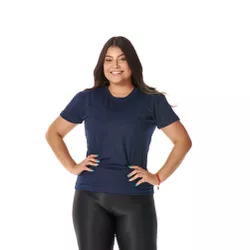 Camiseta Básica Feminina Azul Marinho - CAM-FEM-M... - CHIELLA