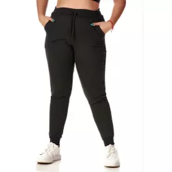 Calça Moletom Feminina Preta - CALCA-FEM-PRETA - CHIELLA