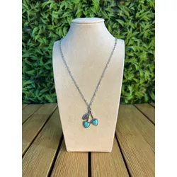 Colar Corrente Feminino Cor Prata Detalhe Esmaltad... - CLUB 21 COUNTRY