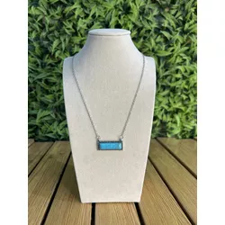 Colar Corrente Feminino Cor Prata Detalhe Esmaltad... - CLUB 21 COUNTRY