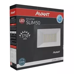 Refletor led slim 50w 6500k biv ava... - Almeida Construart e Soluções