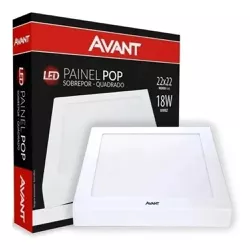 Painel led pop sobr quad 18w br 650... - Almeida Construart e Soluções