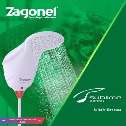 Ducha Eletrônica Zagonel Sublime 12... - Almeida Construart e Soluções