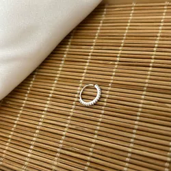 PIERCING ARGOLINHA CRAVEJADA NARIZ - PRATA-27070 - C Martiniano Joias