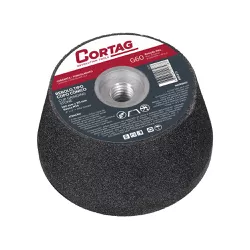 Rebolo Copo Cônico 100x50mm Grão 60 Rosca M14 Cort... - Cortag Pro