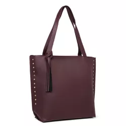 Bolsa Feminina Grande com Alça Transversal Marrom Escuro Handbag Santucci 