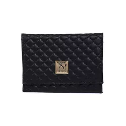 Carteira Feminina Preto Completa Pequena de Qualid... - COMPRESHOES
