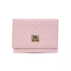 Carteira Feminina Rosê Rosa Claro Completa Pequena... - COMPRESHOES