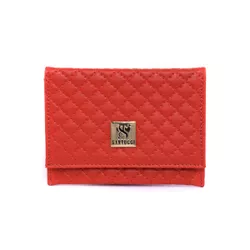 Carteira Feminina Vermelho Completa Pequena de Qua... - COMPRESHOES