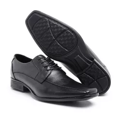 Sapato Social de Amarrar em Couro Bico Alongado D'... - COMPRESHOES