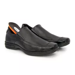 Sapato Masculino Couro Preto BR2-452 - COMPRESHOES