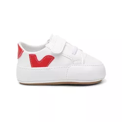 Sapato Tênis Conforto Bebe Baby Menino Primeiros Passos Vermelho