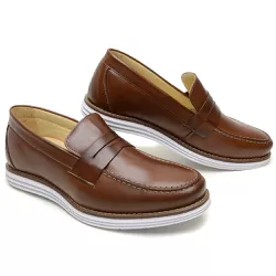 Mocassim Sapatilha Masculina Couro Whisky Dockside... - COMPRESHOES