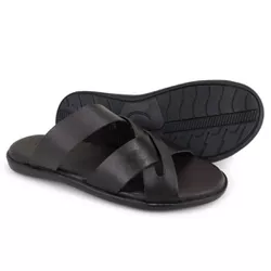 Chinelo Sandália Masculino Couro Marrom Confort Ortopédica Granado