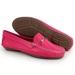 Mocassim Feminino Moderno Confort Couro 460 Rosa G... - COMPRESHOES
