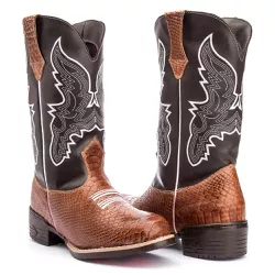 Bota Texana Adulto Anaconda Café Kapell
