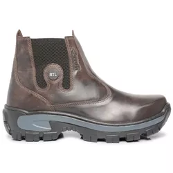 Bota Botina de Couro Marrom Fazendeiro Rotoli - COMPRESHOES