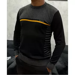 Suéter Premium BSS Preto/Cinza - 00336 - Conceito 62