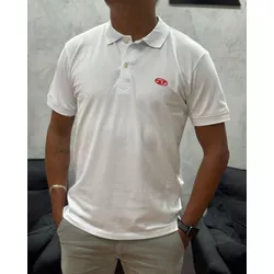 Polo Premium DSL Branco/Vermelho - 01106 - Conceito 62