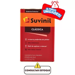 Tinta Acrilíca Fosco Clássica Premium Vermelho Cardinal 18L - SUVINIL - CONSTRUTINTAS