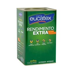 Tinta Acrílica Fosca Standard 18 Litros - RENDIMENTO EXTRA - EUCATEX - CONSTRUTINTAS